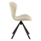 Batilda Swivel Dining Chairs In Cream Fabic Set Of 2 - Price Crash Furniture