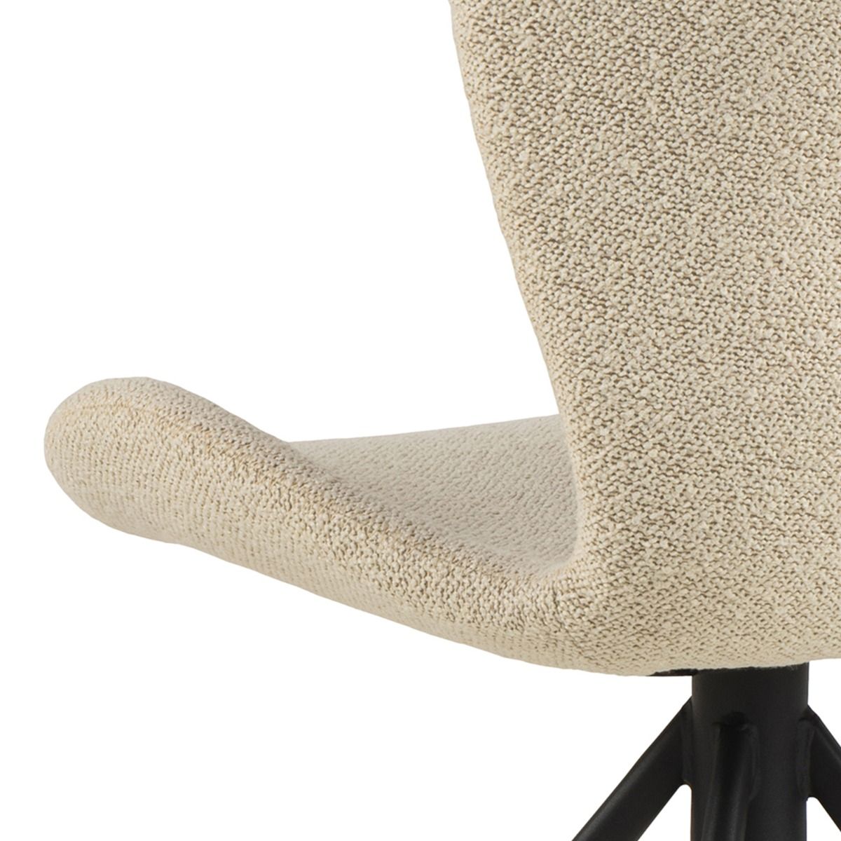 Batilda Swivel Dining Chairs In Cream Fabic Set Of 2 - Price Crash Furniture