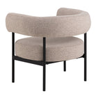 Oakfield Lounge Chair In Beige Fabic With Black Legs - Price Crash Furniture