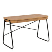 Blueton Designer 2 Drawer Office Desk In Black & Oak - Price Crash Furniture