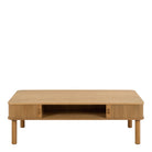 Langley Coffee Table Sliding Door In Oak - Price Crash Furniture