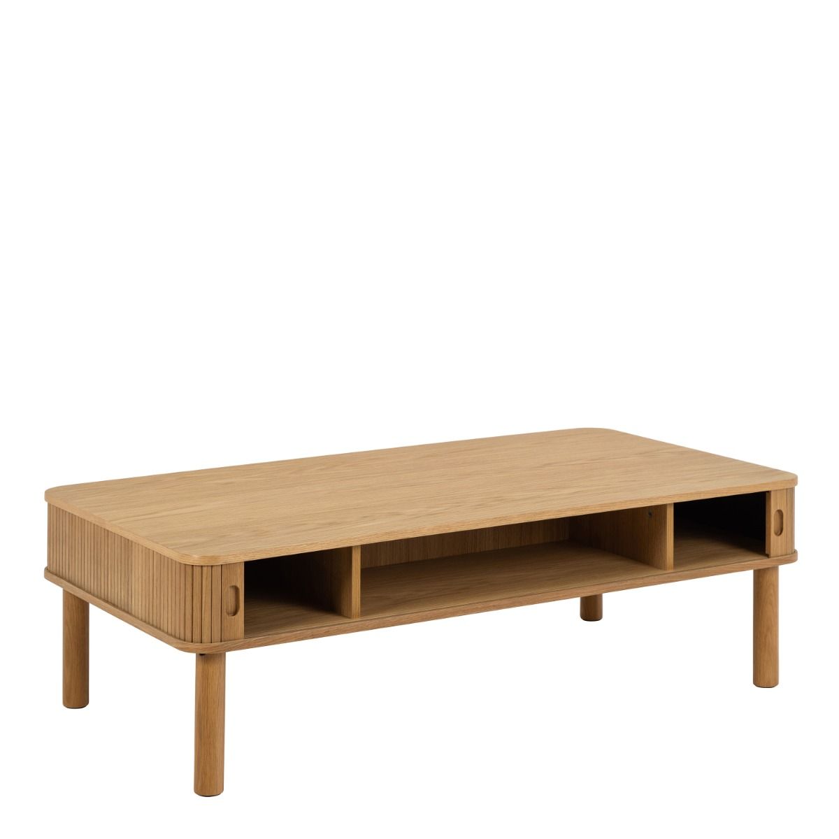 Langley Coffee Table Sliding Door In Oak - Price Crash Furniture