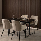 Darlington 140 cm Dining Table In Black Ash Finish - Price Crash Furniture