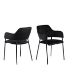 Lima Dining Chair With Armrest In Black Set Of 2 - Price Crash Furniture