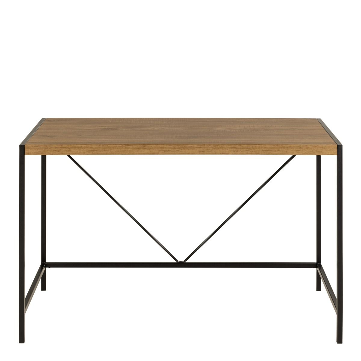 Bahamas Office Desk Black And Oak - Price Crash Furniture