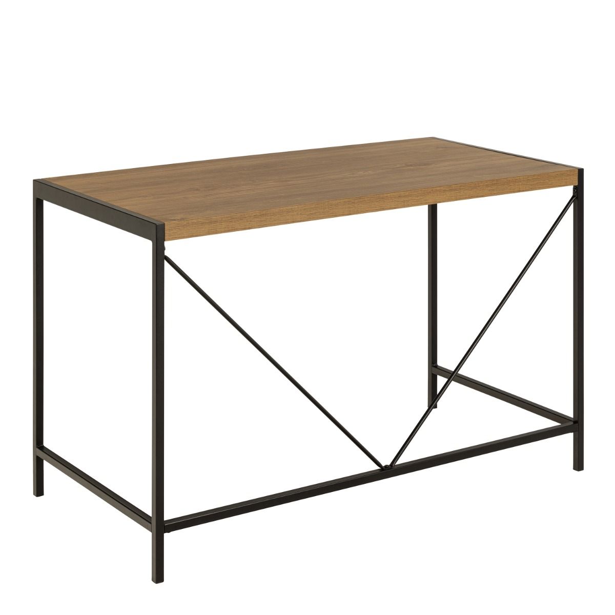 Bahamas Office Desk Black And Oak - Price Crash Furniture