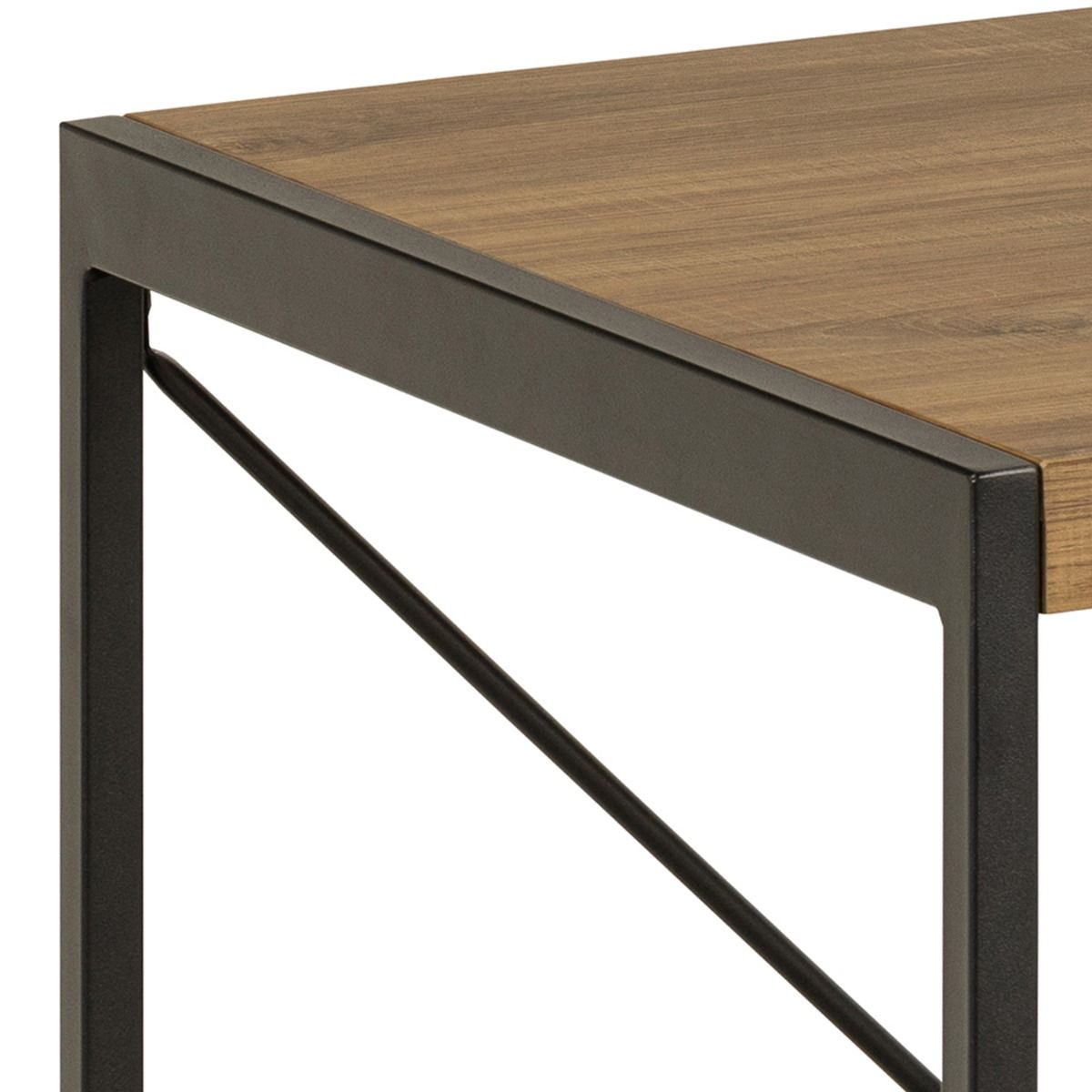 Bahamas Office Desk Black And Oak - Price Crash Furniture