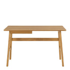 Barnett Retro Vintage Style Office Desk In Oak - Price Crash Furniture