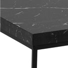 Barossa Coffee Table With Black Marble Effect Top & Black Steel Base - Price Crash Furniture