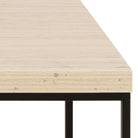 Barossa Rectangular Coffee Table Light Oak Top & Black Base - Price Crash Furniture