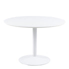 Ibiza Round Dining Table With White Top And Base - Price Crash Furniture