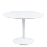 Ibiza Round Dining Table With White Top And Base - Price Crash Furniture