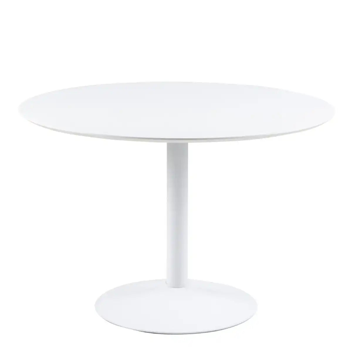 Ibiza Round Dining Table With White Top And Base - Price Crash Furniture