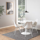 Ibiza Round Dining Table With White Top And Base - Price Crash Furniture