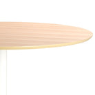 Ibiza Round Dining Table With Oak Top & White Base - Price Crash Furniture