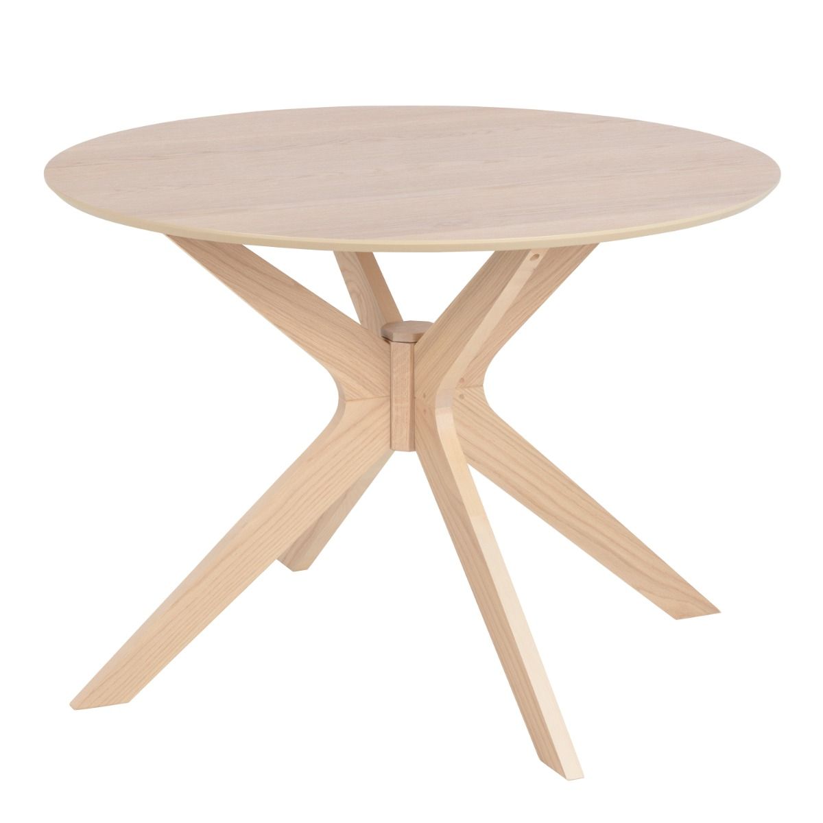 I_Duncan Round Dining Table In White Oak - Price Crash Furniture