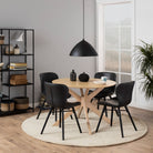 I_Duncan Round Dining Table In White Oak - Price Crash Furniture