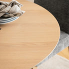 I_Duncan Round Dining Table In White Oak - Price Crash Furniture