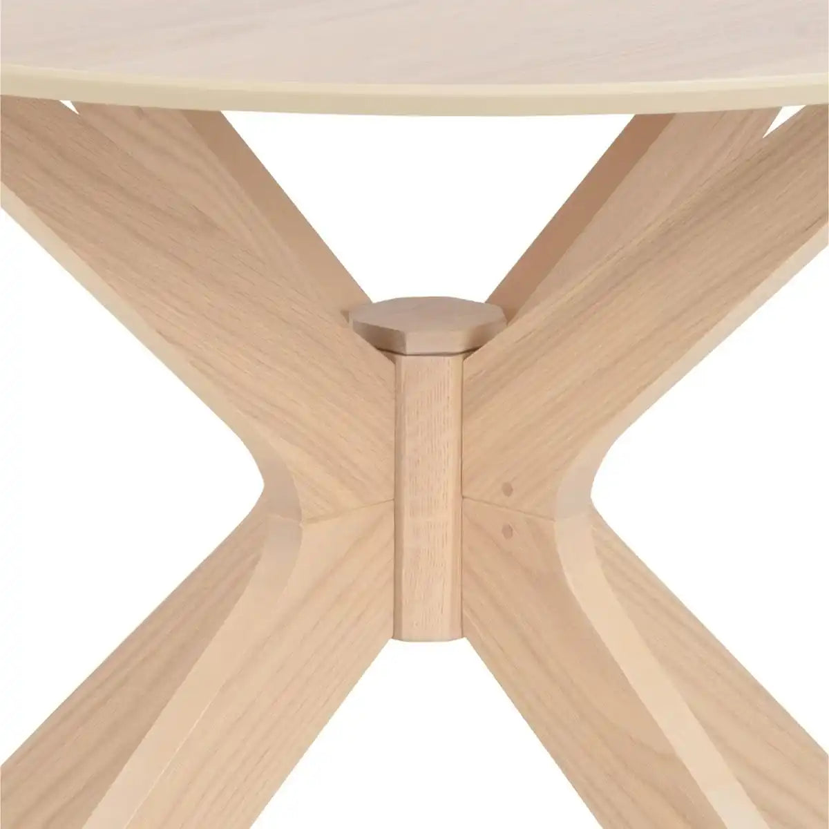 I_Duncan Round Dining Table In White Oak - Price Crash Furniture