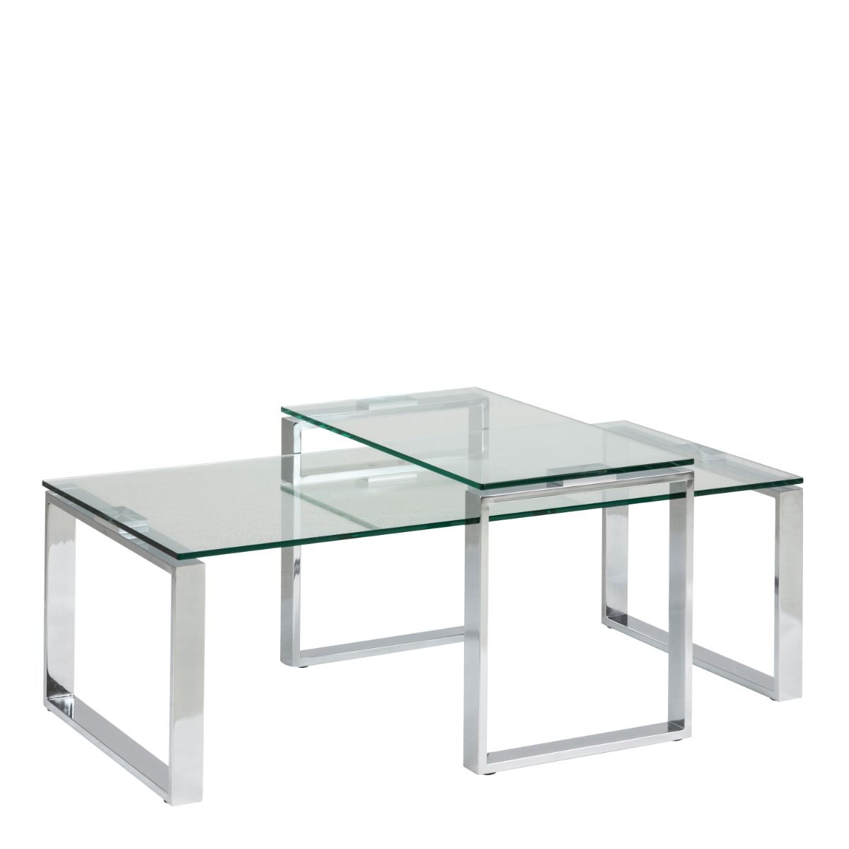 Katrine Coffee Table Set With Glass Top - Price Crash Furniture