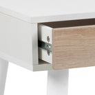 Neptun 3 Drawer Desk In White With 3 Sonoma Oak Drawers - Price Crash Furniture