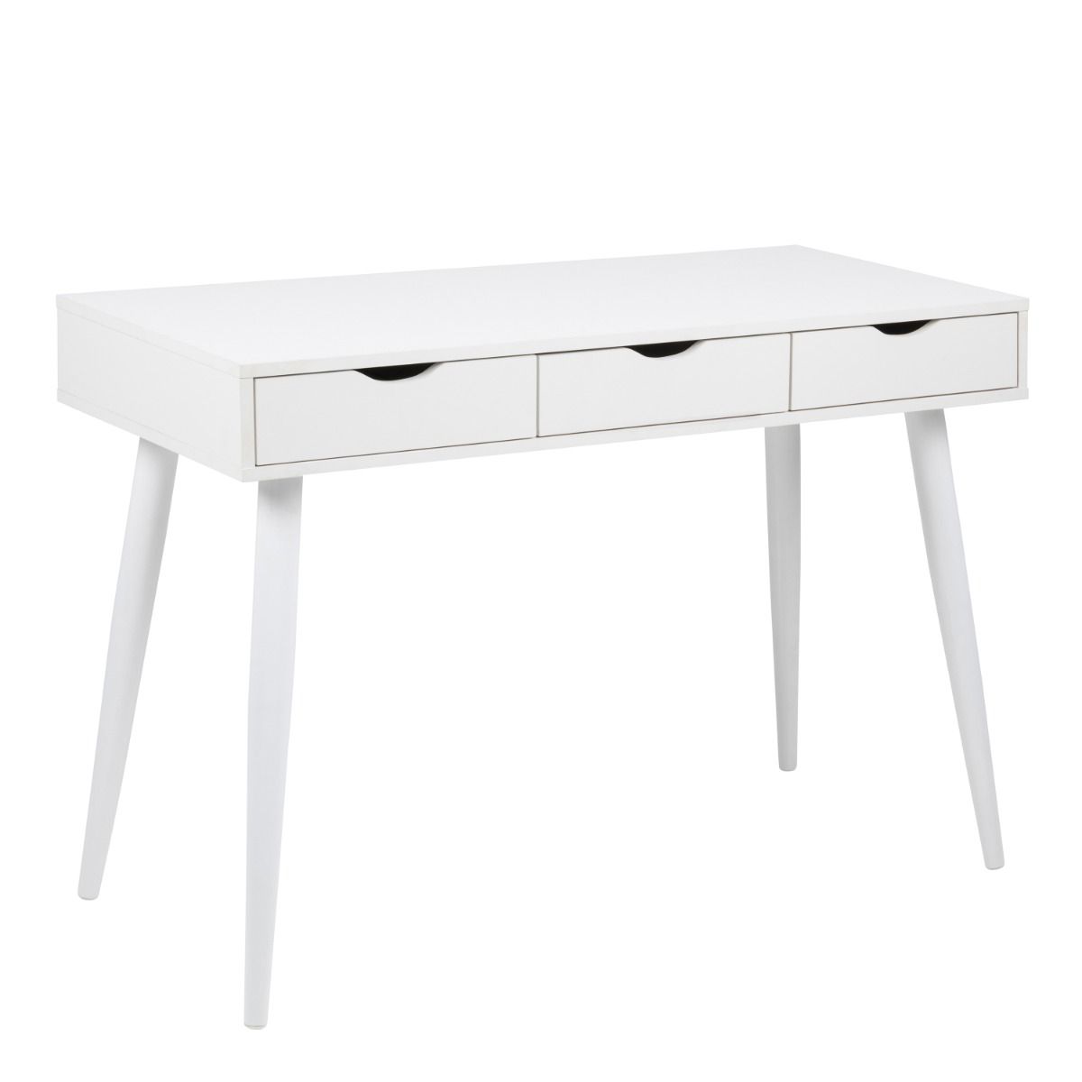 Neptun 3 Drawer Office Desk In White - Price Crash Furniture