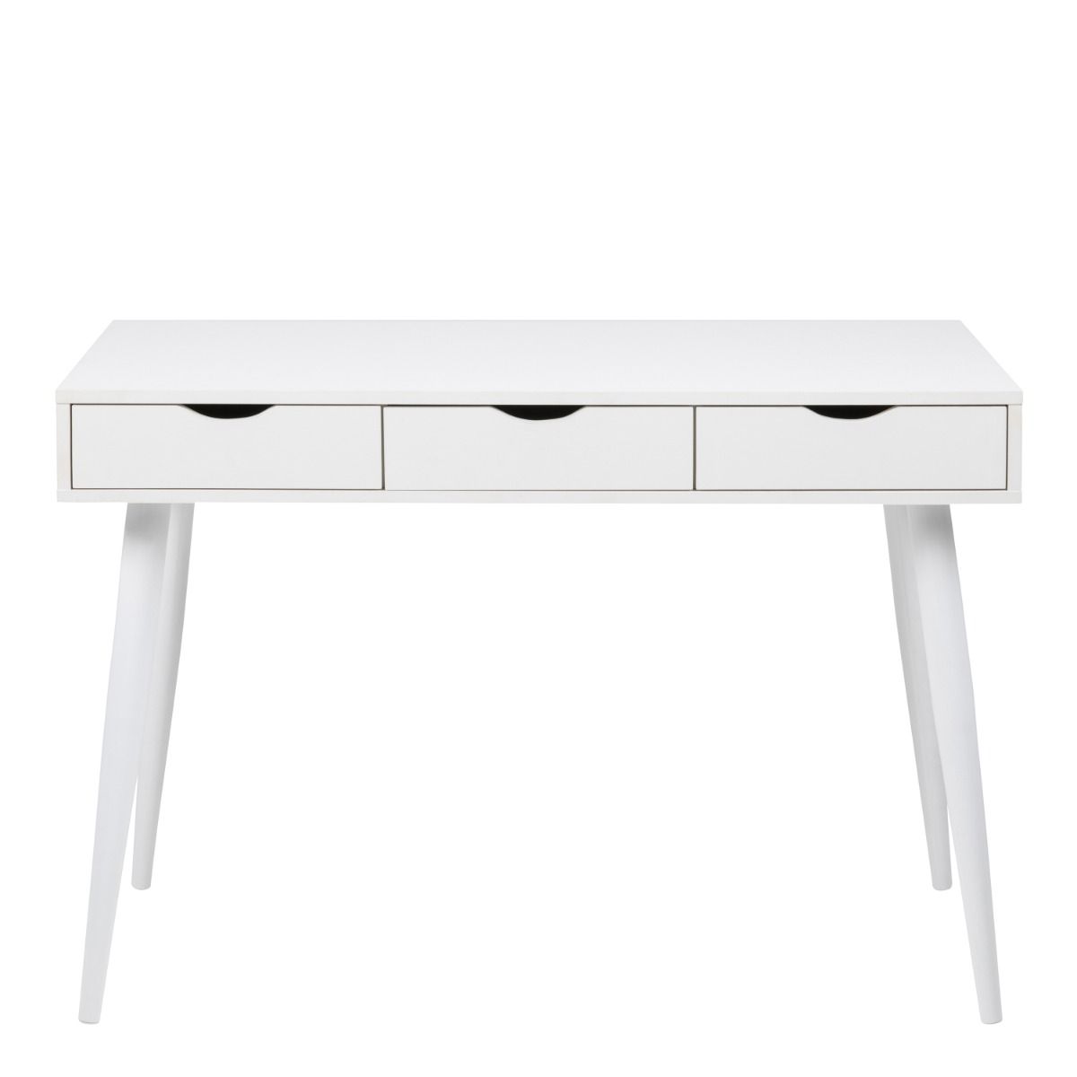 Neptun 3 Drawer Office Desk In White - Price Crash Furniture