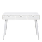 Neptun 3 Drawer Office Desk In White - Price Crash Furniture