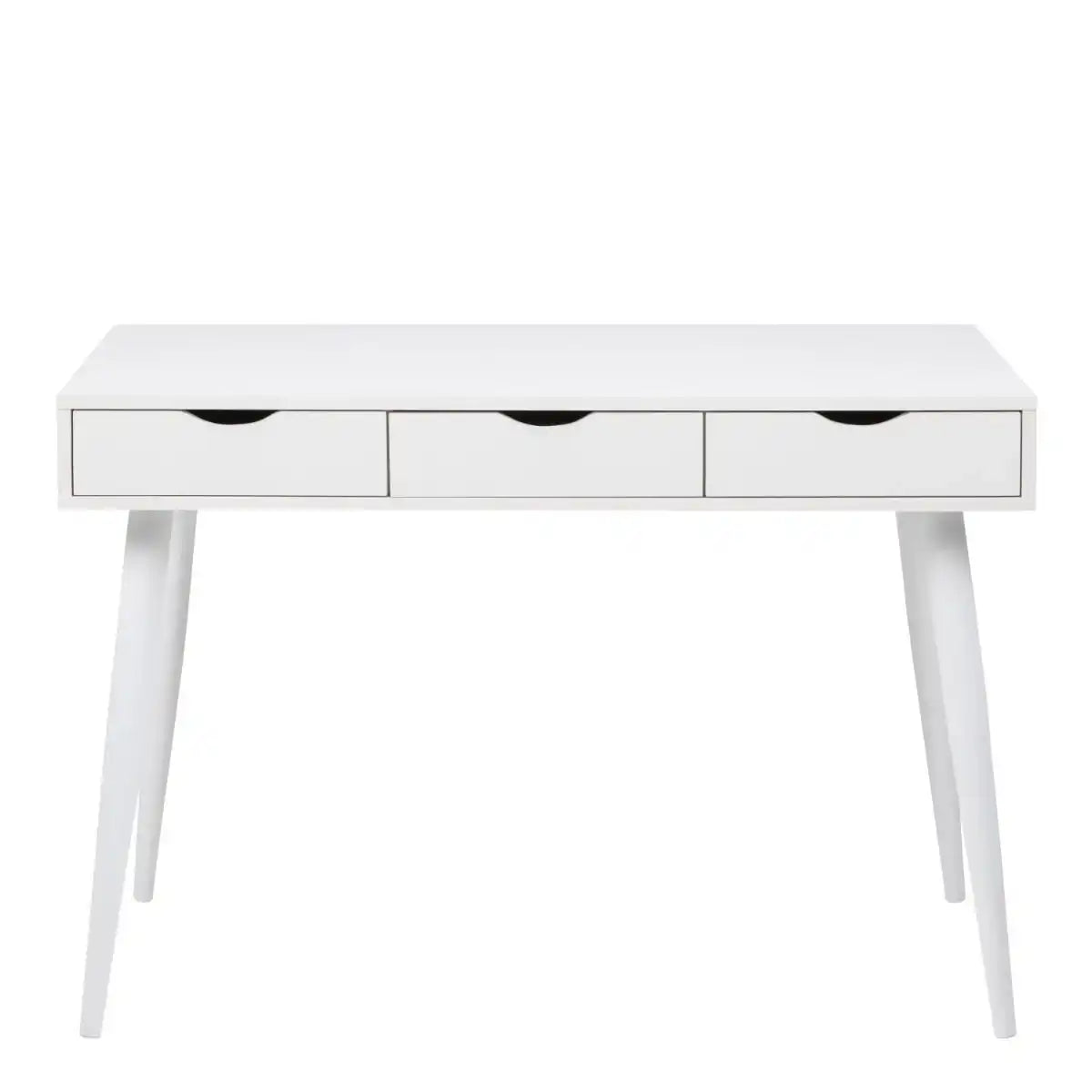 Neptun 3 Drawer Office Desk In White - Price Crash Furniture