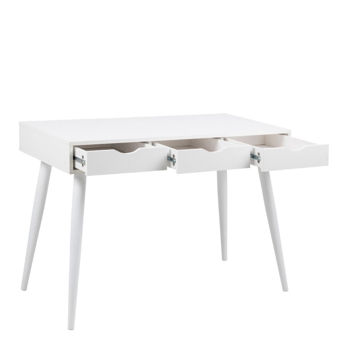 Neptun 3 Drawer Office Desk In White - Price Crash Furniture