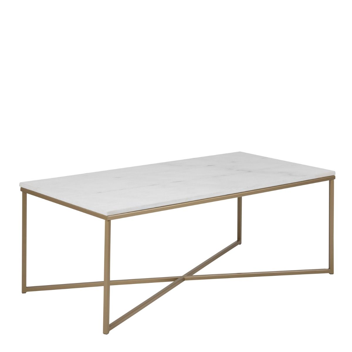 Alisma Coffee Table With White Marble Effect Top - Price Crash Furniture