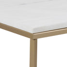 Alisma Coffee Table With White Marble Effect Top - Price Crash Furniture