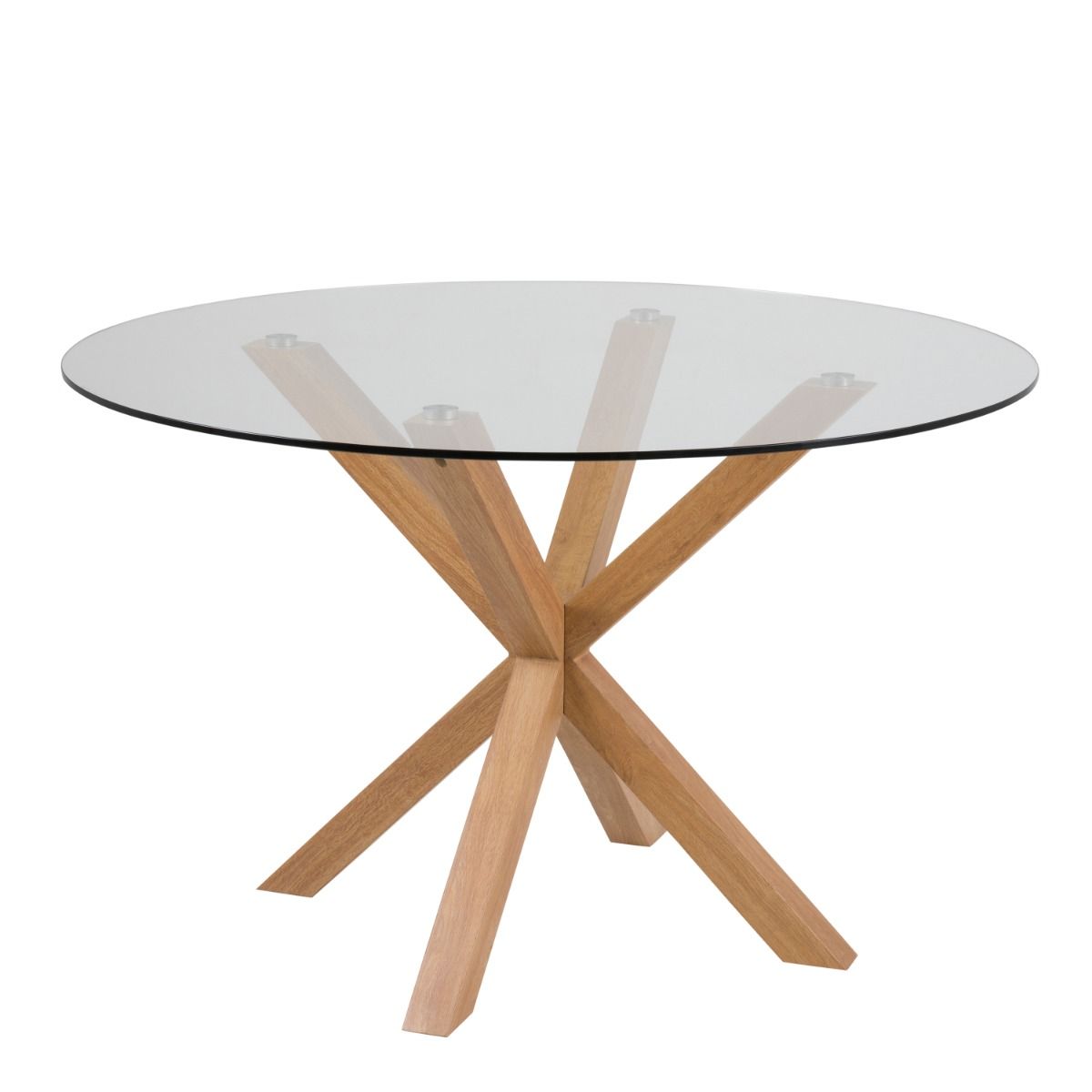 Heaven Round Dining Table with Glass Top - Price Crash Furniture