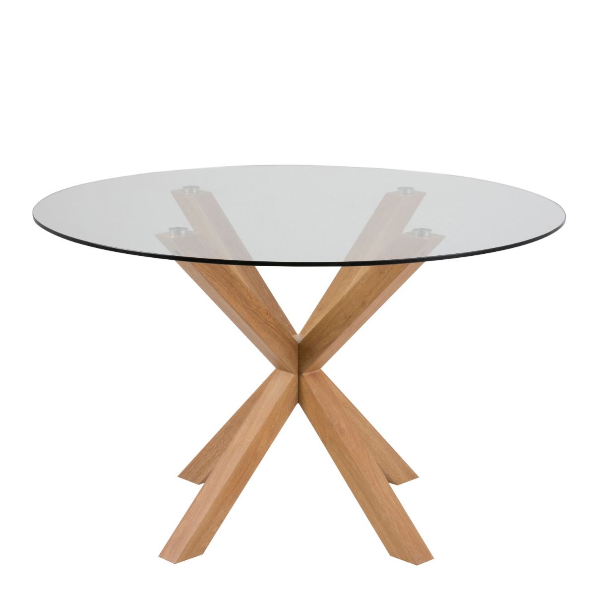 Heaven Round Dining Table with Glass Top - Price Crash Furniture