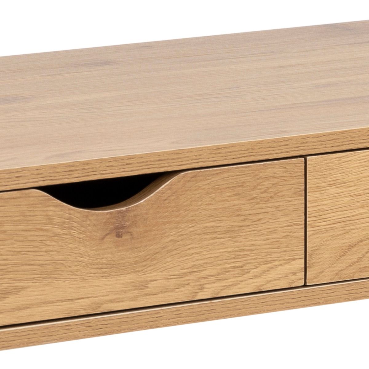 Neptun 3 Drawer Office Desk In Oak - Price Crash Furniture