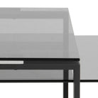 Katrine Coffee Table Set With Smoked Glass Top - Price Crash Furniture