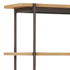 Angus Bookcase With 1 Sliding Door & 5 Shelves In Oak & Black - Price Crash Furniture