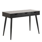 Neptun 3 Drawer Office Desk In Black - Price Crash Furniture