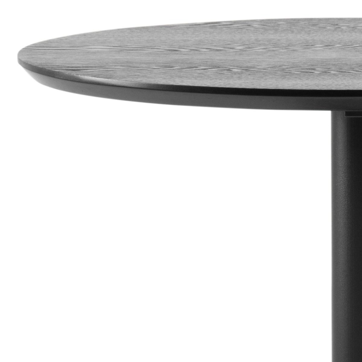 Ibiza Tall Round Bar Table - Black Ash Top & Black Base - Price Crash Furniture