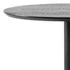 Ibiza Tall Round Bar Table - Black Ash Top & Black Base - Price Crash Furniture