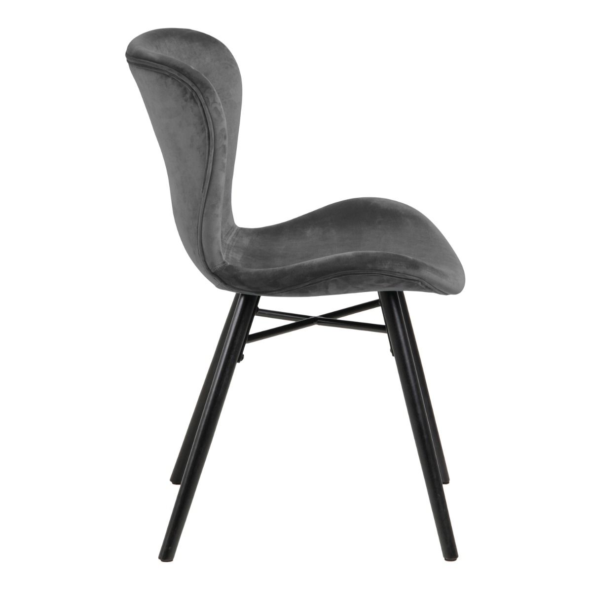 Batilda Dining Chair In Dark Grey Set Of 2 - Price Crash Furniture