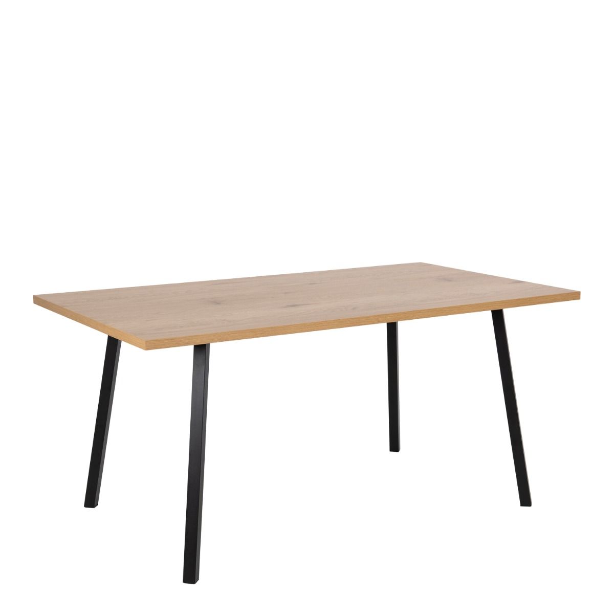 Cenny 160 cm Dining Table In Oak & Black - Price Crash Furniture