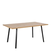 Cenny 160 cm Dining Table In Oak & Black - Price Crash Furniture