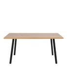 Cenny 160 cm Dining Table In Oak & Black - Price Crash Furniture