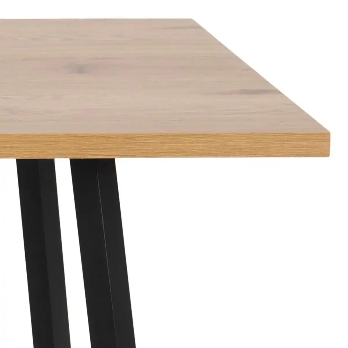 Cenny 160 cm Dining Table In Oak & Black - Price Crash Furniture