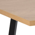 Cenny 160 cm Dining Table In Oak & Black - Price Crash Furniture