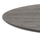 Ibiza Round Dining Table With Black Ash Top & Matt Black Base - Price Crash Furniture