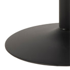 Ibiza Round Dining Table With Black Ash Top & Matt Black Base - Price Crash Furniture