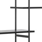 Angus Bookcase With 1 Sliding Door & 5 Shelves In Black - Price Crash Furniture