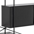 Angus Bookcase With 1 Sliding Door & 5 Shelves In Black - Price Crash Furniture